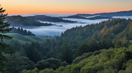 sunset over the mountains