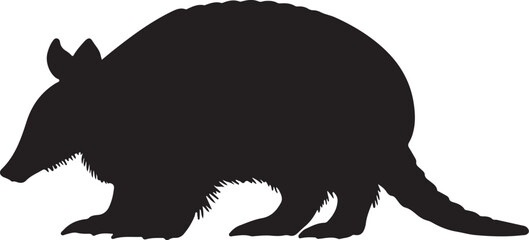 Giant Armadillo Vector Silhouette