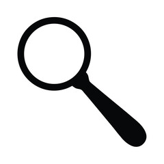 Magnifying Glass Icon Black Silhouette Search Exploration Discovery Investigation Zoom In Enhance Detail