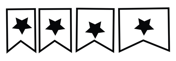 Bookmark icon set. Bookmark button. Bookmark brand logo design element