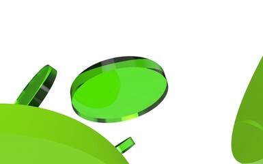 Obraz premium Green Discs in Abstract Composition