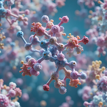 Zilucoplan rotating 3d molecule, molecular structure of complement inhibitor, seamless video