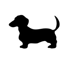 Black dog silhouette