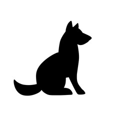 black dog silhouette