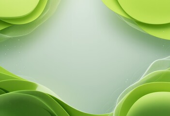 Abstract Green Tones Wavy Frame with Subtle Light Effects Background Design