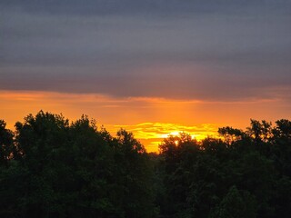 sunset in the mountains