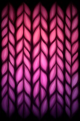 Obraz premium Striking gradient braids pattern with organic leaf like shapes on black
