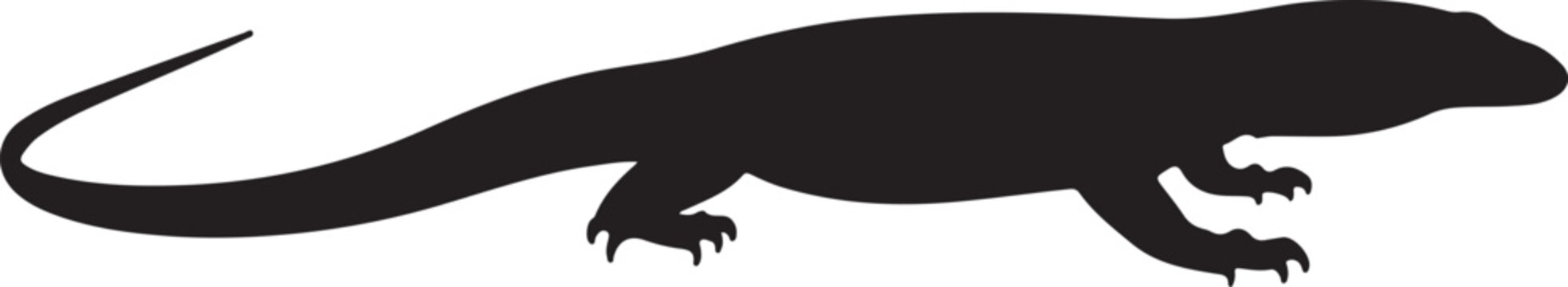 Nile Monitor Vector Silhouette