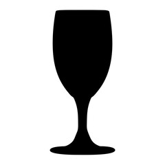 Silhouette of a wine glass elegant and stylish vector illustration isolated