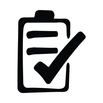 black checklist with check mark clip art preview