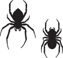 Orb Weaver Spider Vector Silhouette