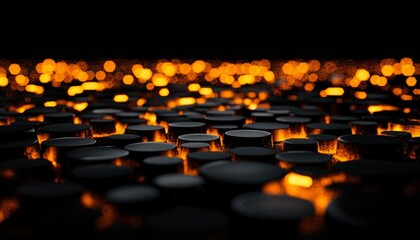 Obraz premium Abstract glowing dark circles