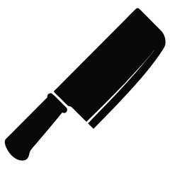 Black silhouette of a cleaver, used for cutting meat and vegetables