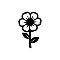 Elegant floral silhouette creating a minimalist botanical design element
