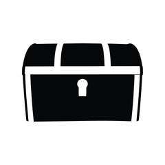 A Black Treasure Chest with a Keyhole Illustrating Mystery and Security