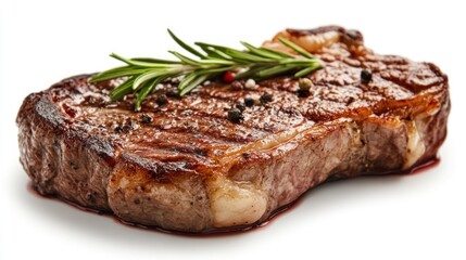Perfectly grilled steak with herbs