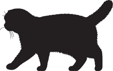 Scottish Fold Vector Silhouette