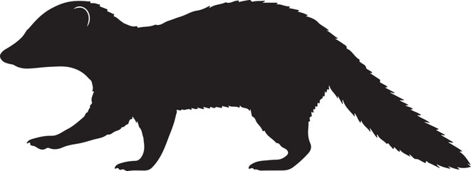 Tree Shrew Vector Silhouette