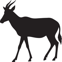Tsessebe Vector Silhouette
