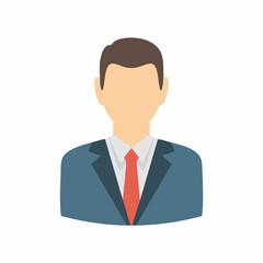 Vector Illustration Faceless Man in Suit and Tie. Vector Image