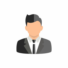 Vector Illustration Faceless Man in Suit and Tie. Vector Image
