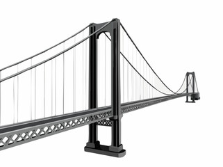 Fototapeta premium Suspension Bridge Vector Illustration. Vector Image