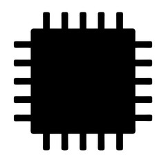 Black and white illustration of a generic integrated circuit or chip
