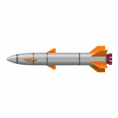 Guided Missile Vector Illustration. Vector Image