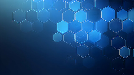Abstract blue hexagonal pattern background; perfect for technology, science, or corporate presentations.