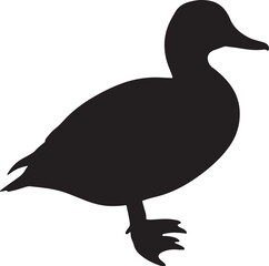 Whistling Duck Vector Silhouette