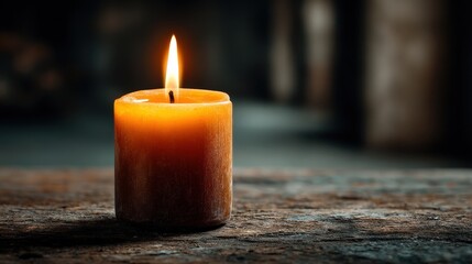 Peaceful Candlelit Scene Evoking Loneliness and Reflection