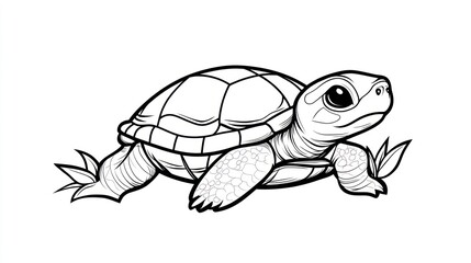 Cute cartoon turtle illustration