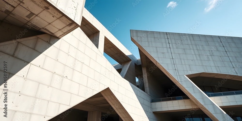 Aufkleber striking architecture showcases bold angles and exposed textures, embodying minimal design principle