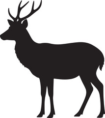 Yarkand Deer Vector Silhouette