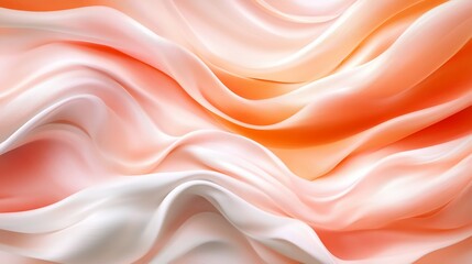 Fototapeta premium Abstract, fluid artwork with swirling, silky fabric in warm colors