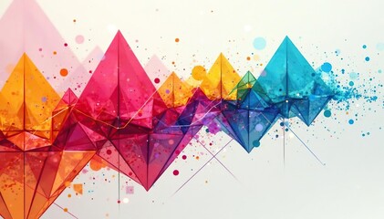 Geometric shapes forming a late-stage design, incomplete lines, sharp, construction, polygon