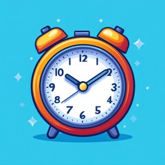 Vibrant orange alarm clock
