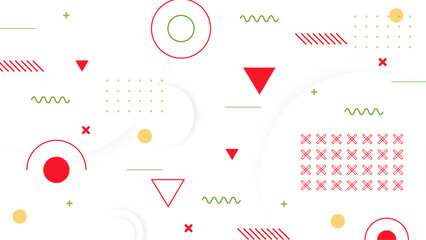 Abstract design with red and green shapes suitable for holiday promotions and vibrant graphic designs. Festive and dynamic visual elements.