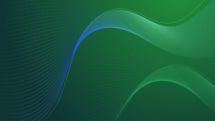 Green and blue abstract background with a wavy line pattern suitable for backgrounds, graphic design projects, web designs, and digital presentations.