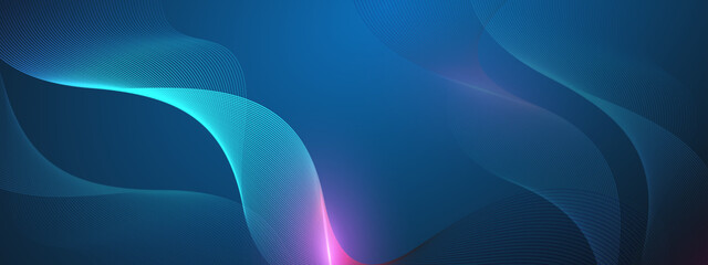 Abstract background with turquoise curves and pink light. Suitable for graphic design, web banners, and artistic projects.