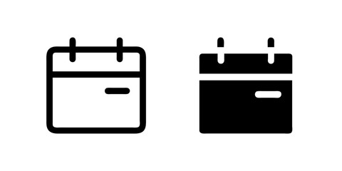 Vector icon set featuring calendars, suitable for scheduling and time designs.