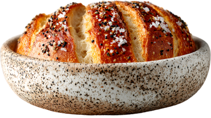 Artisan Bread Loaf in Rustic Bowl Baked Goods Food Photography