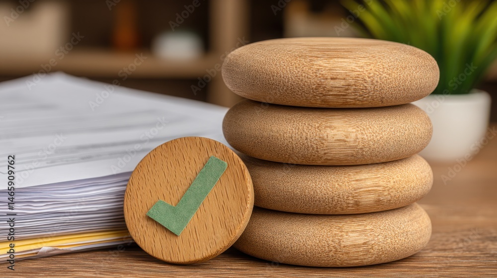 Poster insight-weighted strategy icon concept demonstrating data-prioritized stacking for efficient resourc