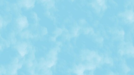 Sky blue gradient evokes a serene blue sky with white clouds.