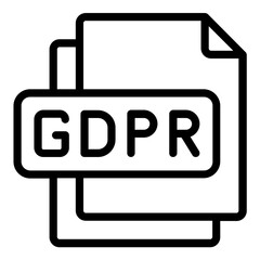 file gdpr icon line