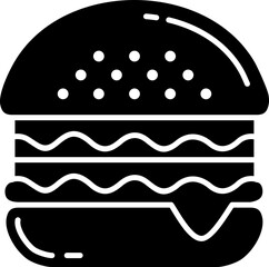 International Hamburger Day Silhouette Icon