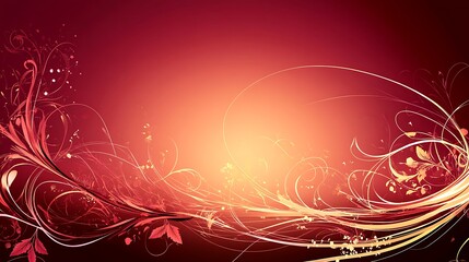 Abstract floral design with warm colors