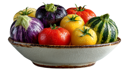 Colorful Vegetables in Rustic Bowl Fresh Produce Still Life Photography