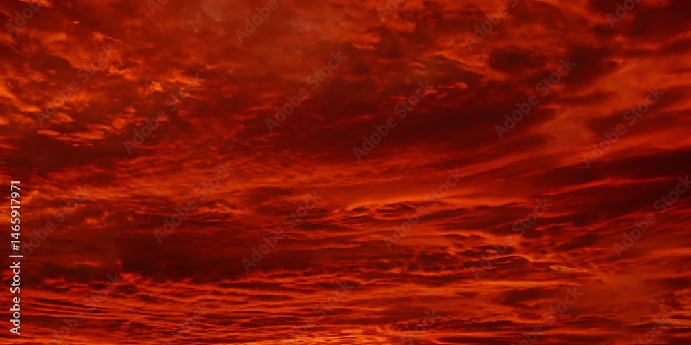 Wall mural abstract dark red background. dramatic red sky. red sunset with clouds. fantastic sunset background 
