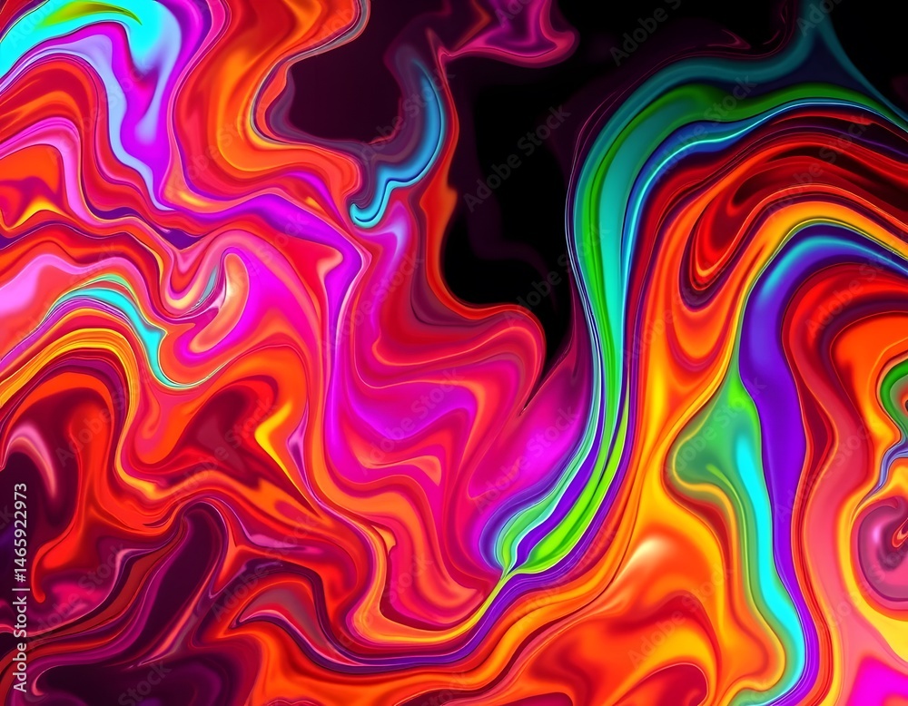 Leinwandbilder abstract energy flow, a vibrant swirl of colors creating organic shapes, perfect for backgrounds or 